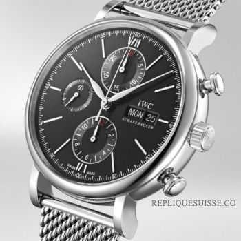 Réplique IWC Portofino Chronographe automatique cadran noir IW391030