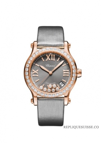 Réplique Chopard Happy Sport Or Rose 18 Carats Et Diamant 274808-5014