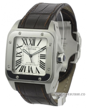 Cartier Santos 100 acier Automatique Hommes W20073X8 Montre Réplique