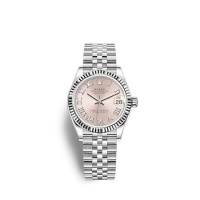 Rolex Datejust 31 Rolesor blanc cadran rose bracelet Jubilee