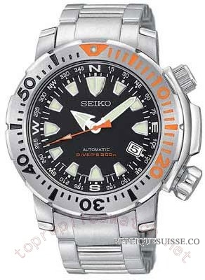 Seiko Diver acier noir Hommes SNM035 Montre Réplique