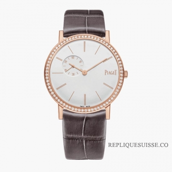 Piaget Altiplano Cadran Blanc Or Rose 18K Diamant Pour Femmes GOA39107 G0A39107 Montres Copie