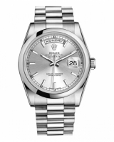 Rolex Day Date Platinum Silver cadran 118206 SIP