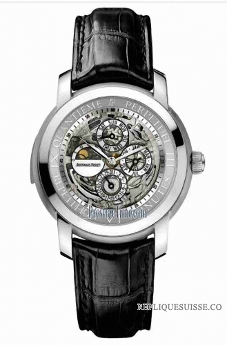 Audemars Piguet Jules Audemars Skeleton Minute Repeater Calendrier perpetuel 26063PT.OO.D002CR.01 Montre Réplique