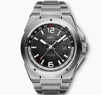 IWC Ingenieur Dual Time Noir Dial Montre Réplique