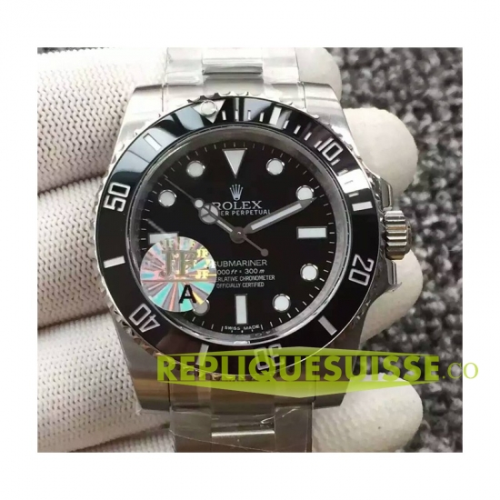 Réplique Rolex Submariner No Date Stainless acier noir Dial 114060 - Cliquez sur l'image pour la fermer