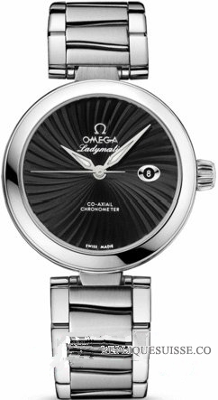 Omega De Ville Ladymatic noir Dial Automatique Dames 425.30.34.20 Montre Réplique