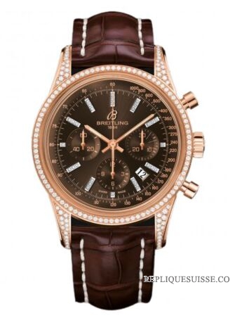 Copie Montre Chronographe Breitling Transocean Rose Or RB0152AF/Q596/739P/R20BA.1