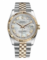 Réplique Rolex Datejust 36mm acier et Jaune or Mother of Pearl Dial 116233 MRJ