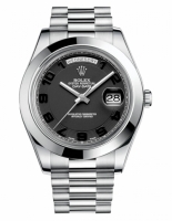 Réplique Rolex Day Date II President Platinum noir concentric cadran 2182 218206 BKCAP