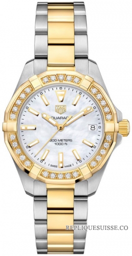 Copie Montre Tag Heuer Aquaracer Mere de Pearl Cadran Mesdames WBD1321.BB0320