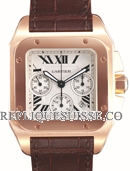 Cartier Santos 100 Rose Or Chronographe W20131Y1 Montre Réplique