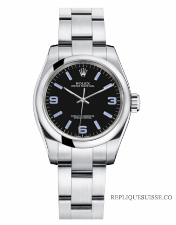 Rolex Oyster Perpetual No Date Acier inoxydable Noir cadran 176200 BKABIO