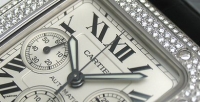 Cartier Santos 100 XL Diamants Or Chronographe WM500651 Montre Réplique