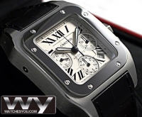 Cartier Santos 100 XL Chronographe Hommes W20090X8 Montre Réplique