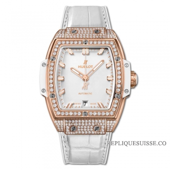 Réplique Hublot Spirit Of Big Bang King Gold Pave Blanc