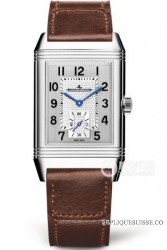 Copie Montre Jaeger-LeCoultre Reverso Classique Grande Petite Seconde Acier Inoxydable/Argent/Fagliano 3858522