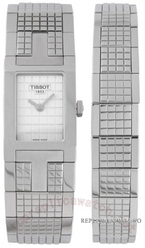 Tissot T-Trend T-Minisquare acier Dames and Bracelet T04. Montre Réplique