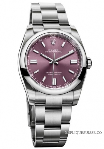 Rolex Oyster Perpetual 36mm Red Grape Dial 116000 rgio Montre Réplique