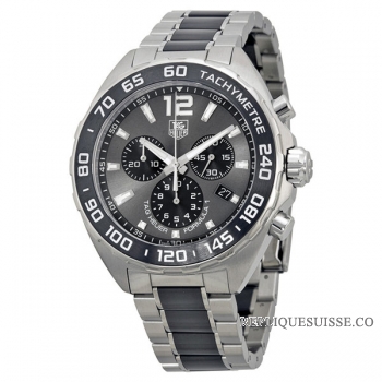 TAG Heuer Réplique Formula 1 gris Dial Acier inoxydable et Noir Ceramic CAZ1111.BA0878