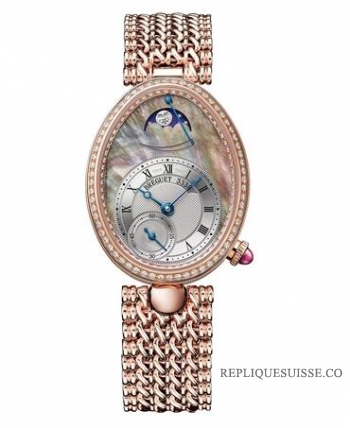 Breguet Reine De Naples 18K Or rose Diamonds Dames 8908BR/5T/J20/D000