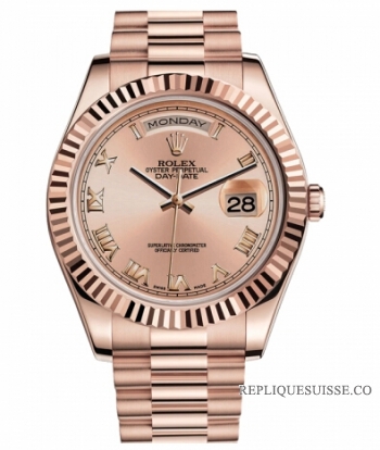 Réplique Rolex Day Date II President Pink or Champagne cadran 218235 CHRP 218235 CHRP