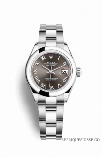 Copie Montre Rolex Datejust 28 Oystersteel Gris fonce Cadran m279160-0012