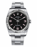 Rolex Oyster Perpetual No Date Acier inoxydable Noir cadran 116034 BKAPIO