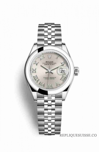 Copie Montre Rolex Datejust 28 Oystersteel Argent Cadran m279160-0007