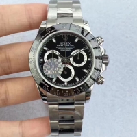 Réplique Rolex Cosmograph Daytona 116500 noir Dial Oyster de acier inoxidable