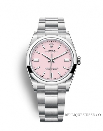 Rolex Oyster Perpetual 36 Cadran Rose Bonbon Bracelet Oyster