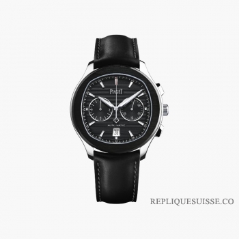 Piaget Polo S Chronographe Homme Automatique Cadran Noir Horizontal G0A42002 Montres Copie