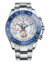 Rolex Yacht-Master II blanc cadran Bleu Bezel 116680