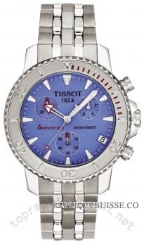Tissot Diver Seastar acier Chronographe bleu Hommes T19.1.485 Montre Réplique