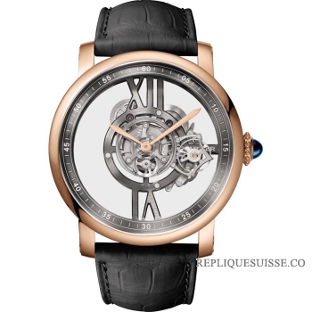 Réplique Cartier Rotonde de Cartier Astrotourbillon WHRO0041 Or Rose