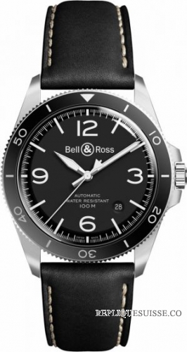 Copie Montre Bell & Ross Vintage BR V2-92 Acier Noir BRV292-BL-ST-SCA