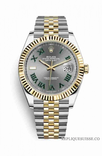 Copie Montre Rolex Datejust 41 Jaune Rolesor Oystersteel Or jaune 18 ct 126333 Slate Cadran m126333-0020