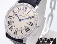 Cartier Ronde Louis Or Diamants Hommes WR000551 Montre Réplique