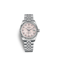 Rolex Datejust 31 Oystersteel or blanc 18 ct M178274-0043 Nacre rose sertie de diamants Cadran