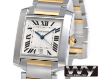 Cartier Tank Francaise Or/acier Hommes W51005Q4 Montre Réplique