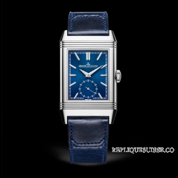 Copie Montre Jaeger-LeCoultre Reverso Tribute Petite Seconde Acier Inoxydable/Bleu/Fagliano 3978480