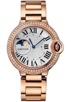 Cartier Ballon Bleu Phase de lune 37mm Or Rose Dames WJBB0025 Montres Copie