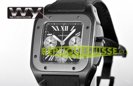 Cartier Santos 100 XL Ttanium Chronographe W2020005 Montre Réplique - Cliquez sur l'image pour la fermer