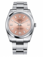 Réplique Rolex Air-King Domed Bezel Salmon pink cadran 114200 PAO Montre 114200 PAO