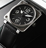 Bell & Ross BR01-92 acier noir Dial Automatique Montre Réplique