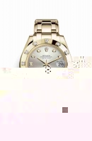 Copie Montre Rolex Pearlmaster 34 Or jaune 18 carats Argent serti de diamants Cadran m81318-0022