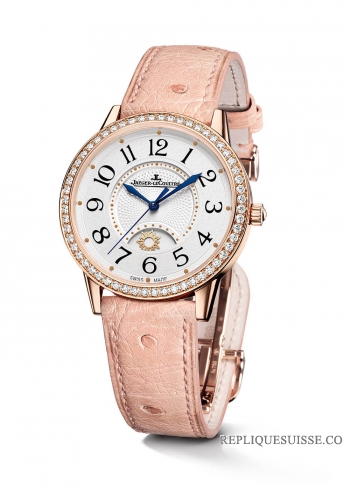 Copie Montre Jaeger-LeCoultre Rendez-Vous Nuit & Jour Grand Or Rose/Diamant/Argent 3612420