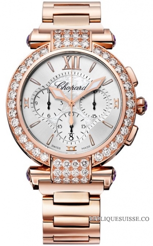 Chopard Imperiale Mother of Pearl Chronographe 18kt Or rose montres pour dames 384211-5004