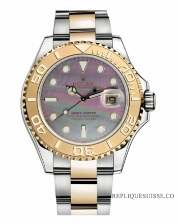 Rolex Yacht-Master Acier inoxydable et Or jaune Dark mother of pearl cadran 16623 DKMOP