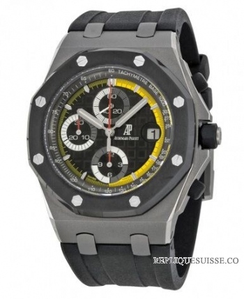 Audemars Piguet Royal Oak Offshore cadran noir caoutchouc Hommes Montre Réplique